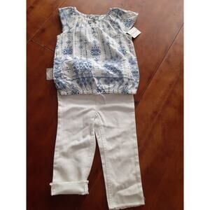 Girls Carter’s Toddler Size 24 Months Blue Shorts Sleeveless summer shirt + pant